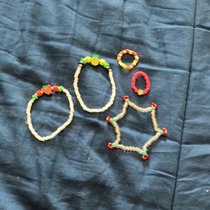 Bracelets and rings made by me!😁